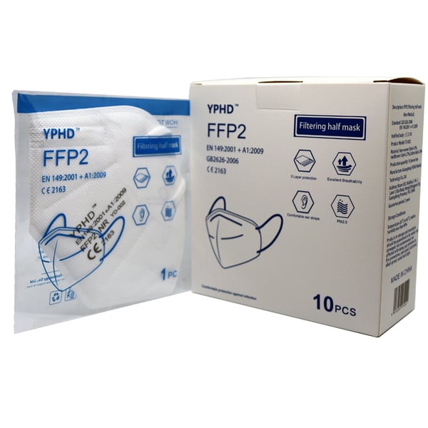 FFP2 masks with European CE certificate (individually bagged - box of 10 units)