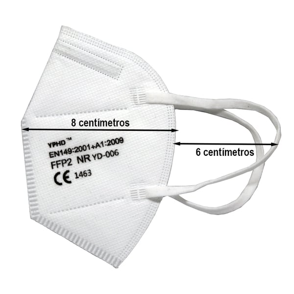 FFP2 boy / girl masks (2-8 years) with European CE certificate white color (individually bagged - Box of 10 units)