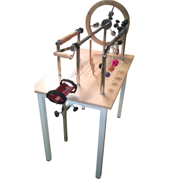 Table for exercises of hands and tendons painted