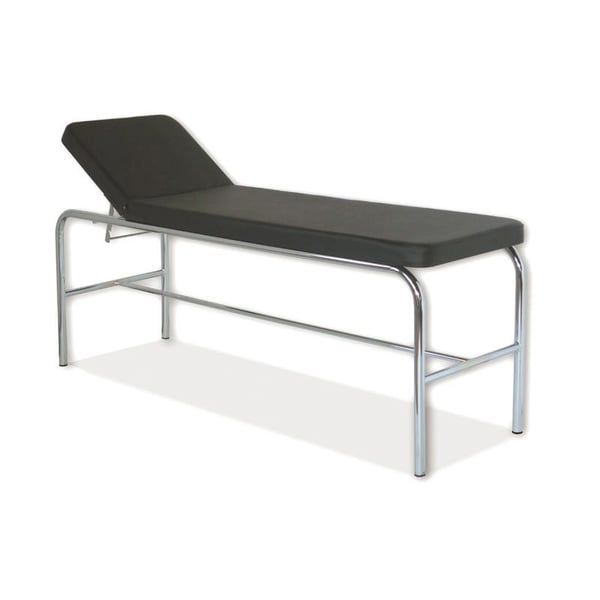 Kinefis Pro fixed examination table: Two sections, with chromed steel frame, made in Spain and upholstered in Valencia Premium skay (dimensions: 180 x 65 x 70cm)