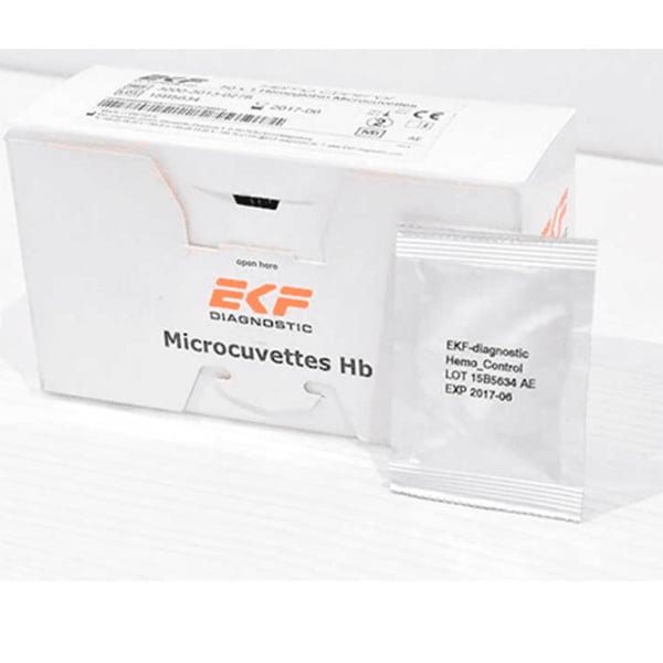 HemoControl Microcuvettes: 50 Units for Hemoglobin Analysis