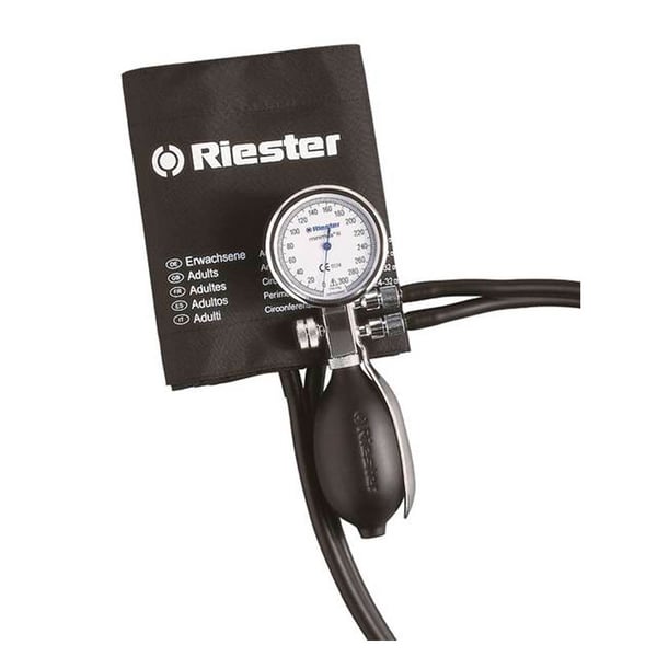 Riester Minimus III aneroid sphygmomanometer with included Velcro cuff (two sizes available)