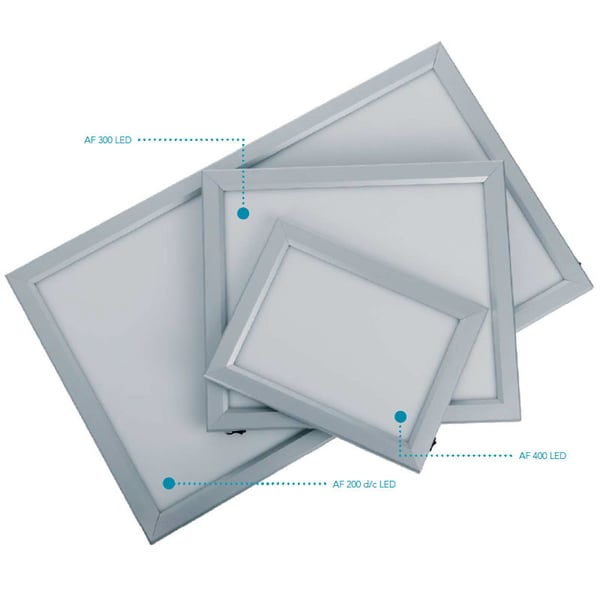 AF200 Extra-slim LED negatoscope with aluminum frame: Double body