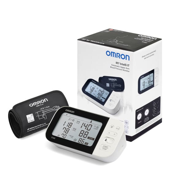 OMRON M7 Intelli IT 2020 upper arm blood pressure monitor: With smart cuff, bluetooth and the Omron Connect app