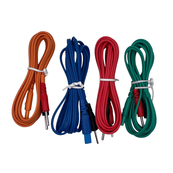 Pack of 4 cables (blue and red) for TENS NEUROTRAC