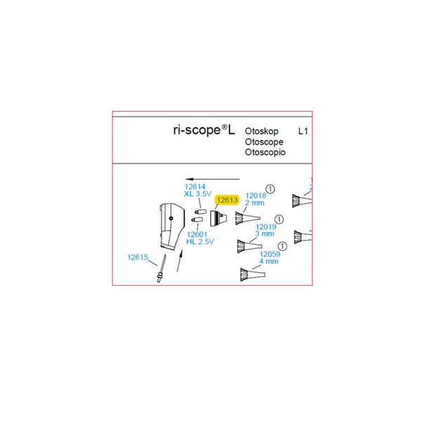 Adapter for L1 otoscope, ri-scope