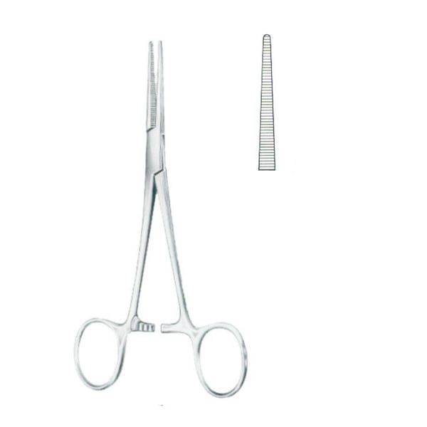 Crile hemostatic forceps Straight Teeth Without Kinefis 14 cms