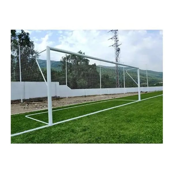 Set of aluminum football goals 7 - 90 mm fixed
