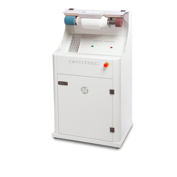Ortotec polisher: with professional aspiration, ample working space and touch keyboard