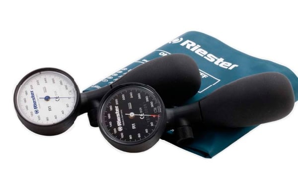 Riester R1 shock-proof® aneroid sphygmomanometer, disinfectable one-piece cuff, 1 tube, children, latex free