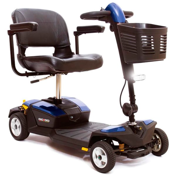 Gogo-LX suspension scooter: Easily removable and with front LED lights