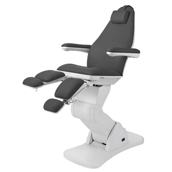 Cubo electric podiatry chair: Three motors that control the height, inclination of the backrest and seat