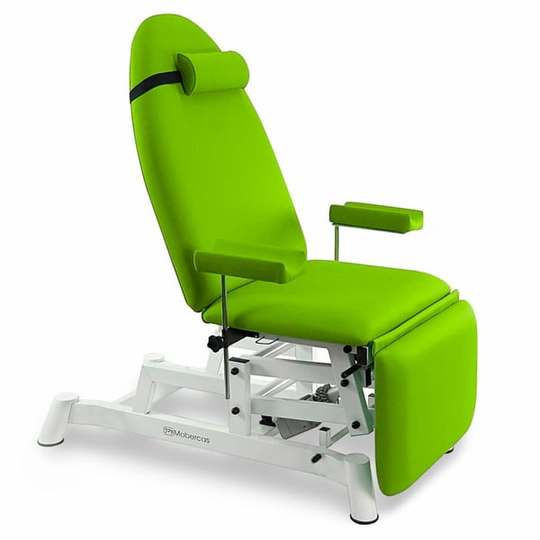 Electric extraction chair: three bodies, adjustable in height, arms and Trendelenburg position