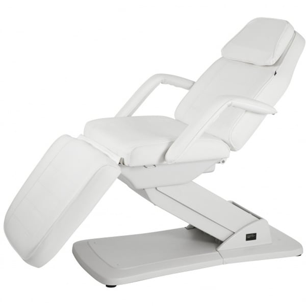 Ster beauty treatment chair: Electric with three motors to adjust the height and inclination of the backrest, removable armrest and facial hole