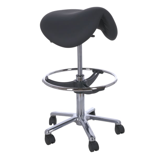 Kinefis Elite high stool: Pony or saddle type with a height of 61 - 86 cm and footrest (Various colors available)