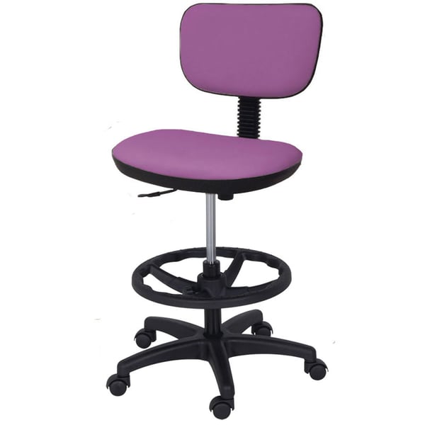 Kinefis Economy Saddle Stool with Backrest, upholstered in Optimal Imitation Leather, Gas-lift, High Level with Footrest (colours available)