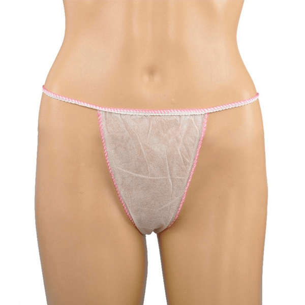 Kinefis large disposable women's thong in polypropylene TST (100 units)