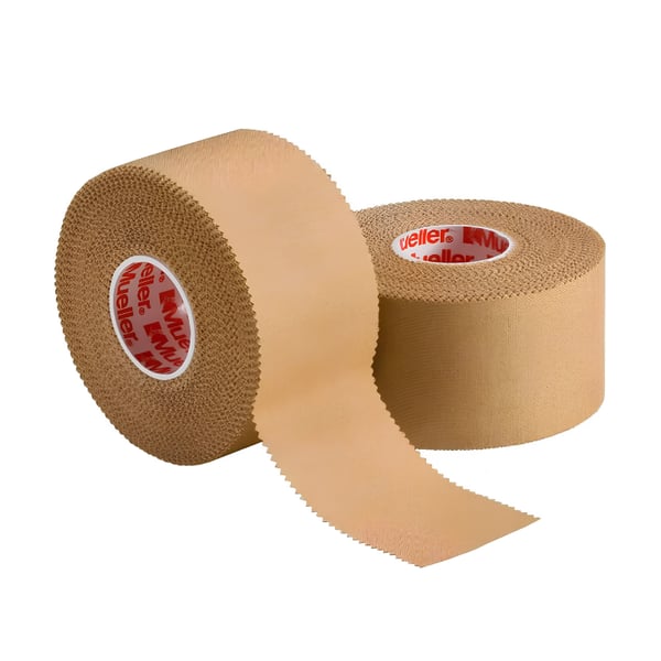 Mueller P Tape™ Inelastic Adhesive Tape for Functional Bandaging, Beige - 3.8 cm x 13.7 m (Multiple Units)
