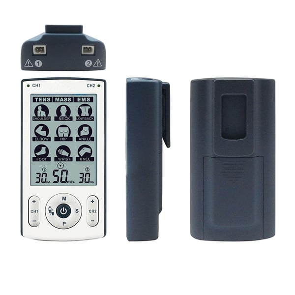 Portable Digital Tens + Ems (two outputs): three therapy modes and 78 programs