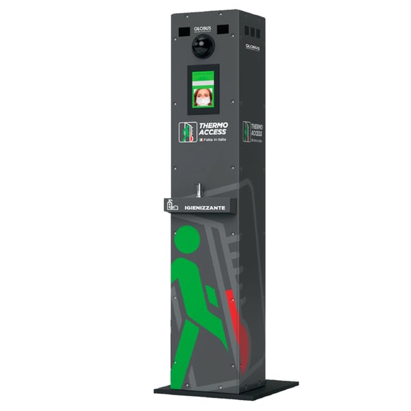 Thermo Access Totem access control with body temperature detector: Instantly detects temperature