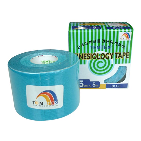 Temtex Kinesiology tape color blue (5cm X 5m)