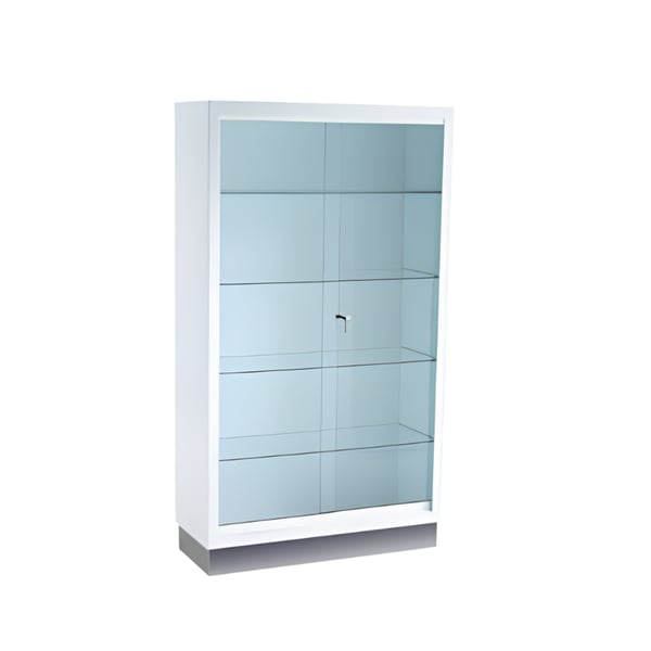 Enameled steel anteroom display case (160X35X90)