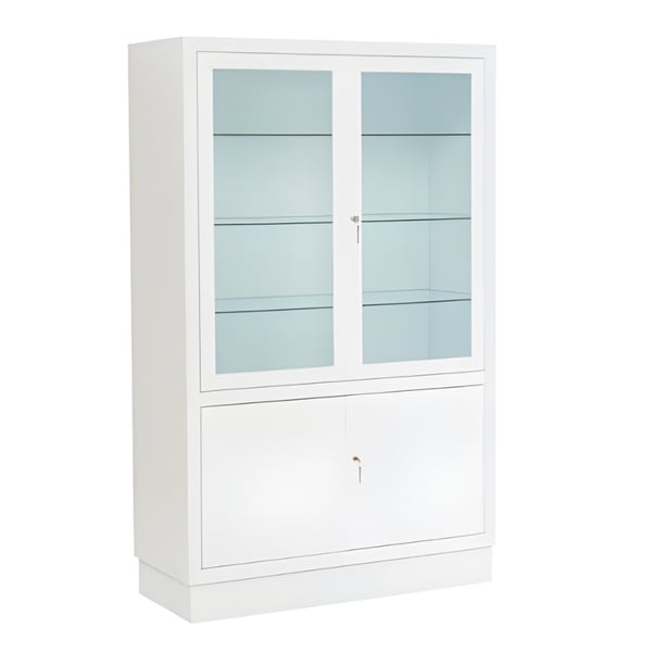 Enameled display cabinet for medical instruments and clinical materials (160X40X100)