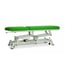Hydraulic examination stretcher: two sections with roll holder, face plug and retractable wheels Hydraulic examination stretcher: two sections with roll holder, face plug and retractable wheels