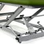 Hydraulic examination stretcher: two sections with roll holder and face plug (two models available)