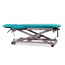 Multifunctional hydraulic couch for osteopathy: seven bodies, with motorized height adjustment, negative reclining backrest, retractable arms and wheels