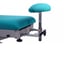 Multifunctional hydraulic couch for osteopathy: seven bodies, with motorized height adjustment, negative reclining backrest, retractable arms and wheels