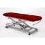 Electric examination stretcher: three bodies with central fold, straight rise without lateral movement, with roll holder and facial cap (two models available)