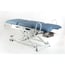 Electric gynecological examination table: three bodies, three motors, with straight rise, Trendelenburg and retractable wheels