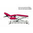Multifunctional electric bed for osteopathy: seven bodies with reclining negative backrest, adjustable armrests, toilet paper holder, face cap and retractable wheels (two models available)