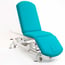 Multifunctional electric couch for osteopathy: three bodies, with three motors, reclining negative backrest, toilet paper holder and retractable wheels (two models available)