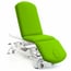 Multifunctional electric couch for osteopathy: three bodies, with three motors, reclining negative backrest, toilet paper holder and retractable wheels (two models available)