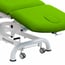 Multifunctional electric couch for osteopathy: three bodies, with three motors, reclining negative backrest, toilet paper holder and retractable wheels (two models available)