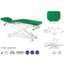 Ecopostural electric stretcher: three-section, with multifunctional white scissors and peripheral control (198x50cm)