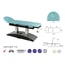 Ecopostural electric stretcher: Vertical elevation with two columns, three bodies and semicircular head (62 x 200cm)