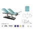 Ecopostural electric stretcher: Specialized in gynecology and examination, with stirrups and three bodies (62x200 cm)