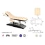 Ecopostural electric stretcher: Vertical elevation, tilting head up to 90º and two bodies with armrests (62x188 cm)
