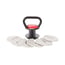 Adjustable kettlebell up to 9kg: Adjustable weight with ergonomic handle and rubber base