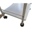 Easy white metal trolley: Equipped with a lockable drawer and three shelves - OUTLET