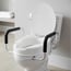 Toilet Seat Riser with Armrests (10 cm), Toilet Seat Riser for Adults with Lid PEPE