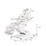 Gir electric armchair: four motors, antigravity function, six memory settings and white PU upholstery