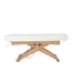 Cyx+ electric massage table: three motors, SuperSoft mattress, white PU upholstery and natural wood finish