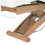 Cyx+ electric massage table: three motors, SuperSoft mattress, white PU upholstery and natural wood finish