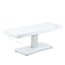 Hern+ electric massage table: one motor, adjustable height, one-piece mattress and white PU upholstery
