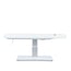 Hern+ electric massage table: one motor, adjustable height, one-piece mattress and white PU upholstery