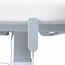 Hern+ electric massage table: one motor, adjustable height, one-piece mattress and white PU upholstery